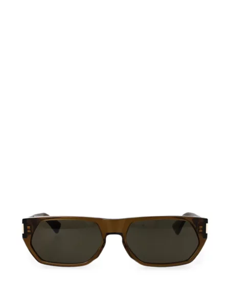 Ochelari de soare Saint Laurent Eyewear cu imprimeu geometric maro