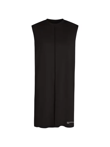 Rochie din denim Karl Lagerfeld Jeans negru