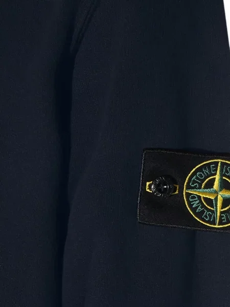 Džemper Stone Island s okruglim izrezom kamenje plava