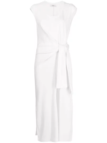Sukienka midi Goen.j do kolan garniturowa biała