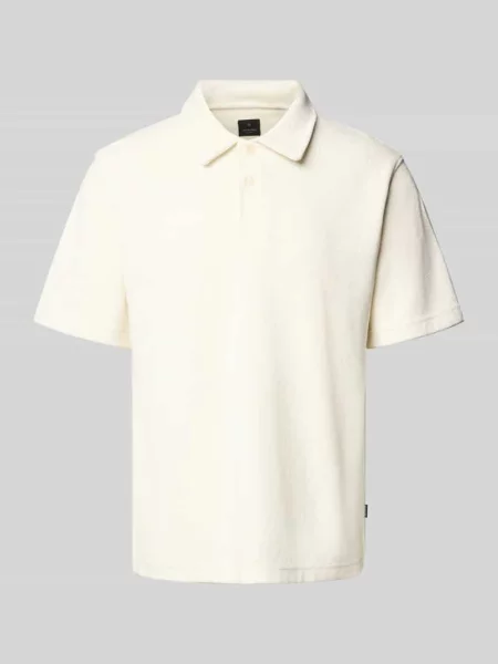 Koszulka polo z krótką listwą guzikową Jack & Jones Premium biała