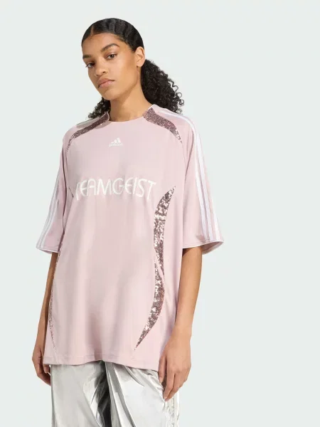 Джинси кльош adidas перероблений рожевий