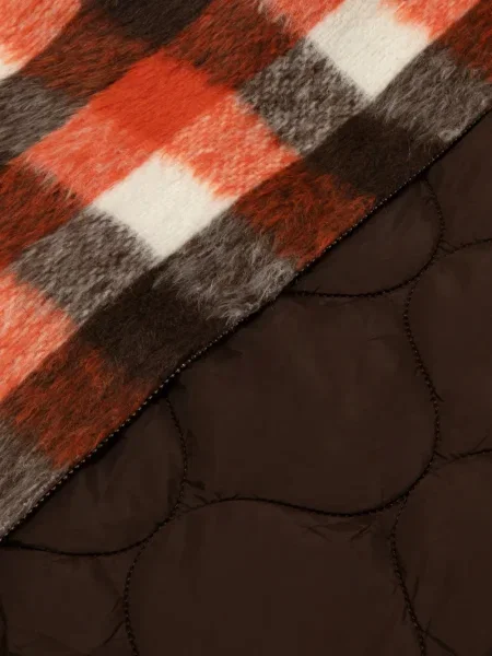 Карирано яке Aape By *a Bathing Ape® с качулка оранжево