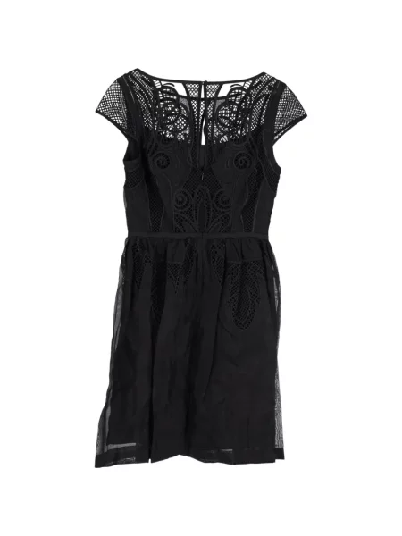 Костюм мини рокля Temperley London с дантела черно