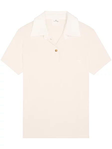 Polo Courreges alb