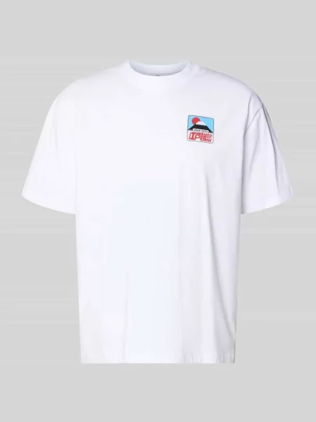 T-shirt z nadrukiem z logo model SUNSET ON FUJI SAN' Edwin biała