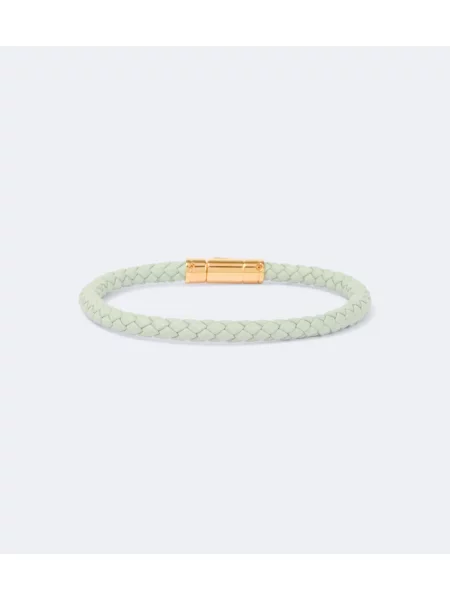 Brăţară Tom Ford din piele țesută verde