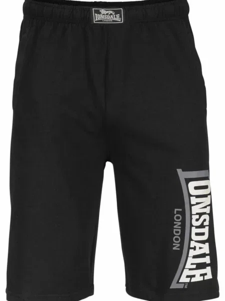 LONSDALE Hlače Jam črna bela