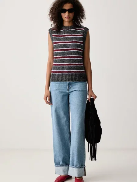 Levi's vestă pentru femei cu amestec de lână ALICE SWEATER gri