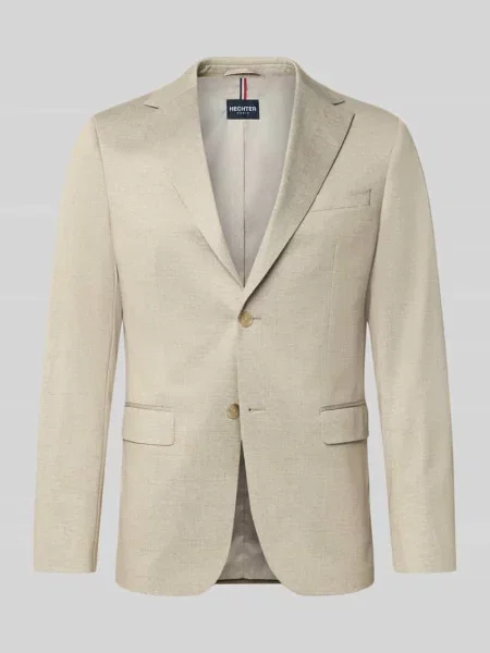 Marynarka o kroju slim fit z dodatkiem Hechter Paris beżowa