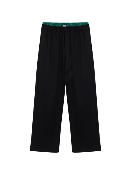 Pantaloni Msgm cu autograf negru
