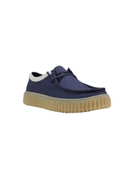 Pantofi Clarks cu șireturi albastru