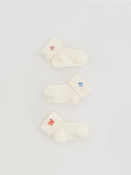 Reserved Шкарпетки 3 пари кремовий 