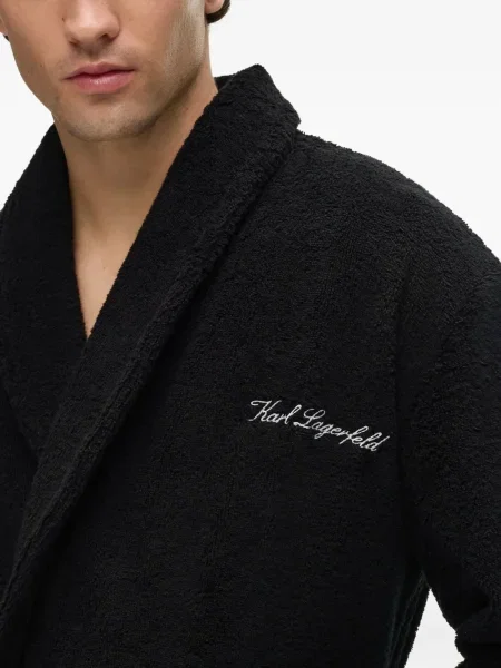 Halat Karl Lagerfeld cu broderie negru
