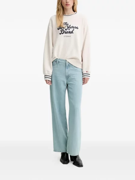 Слаб широки дънки Levi's® с принт синьо