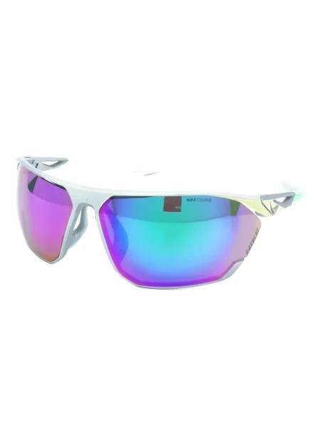 Ochelari de soare Nike cu cordon din jerseu cu imprimeu abstract gri