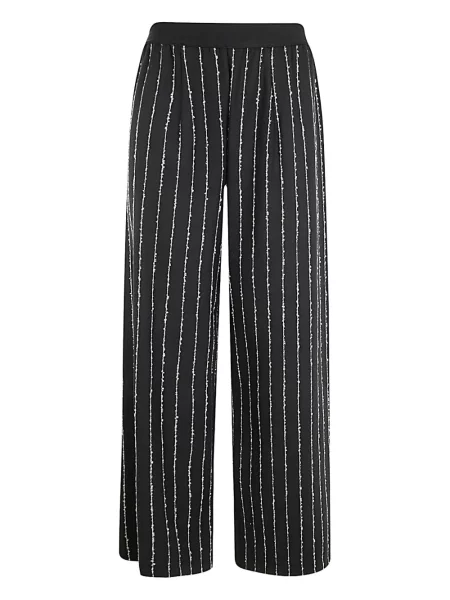 Pantaloni Maria Calderara cu dungi negru