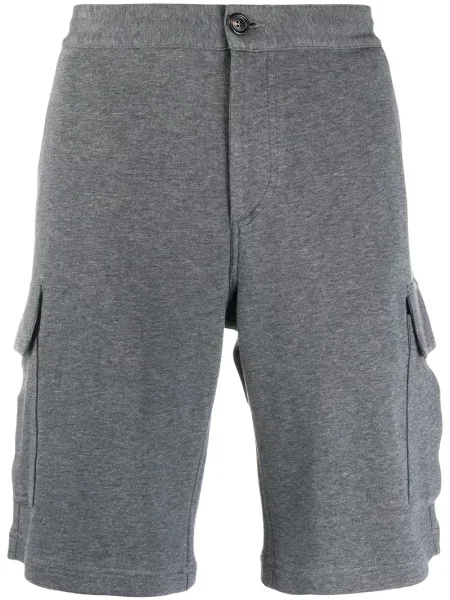 Pantaloni scurți Brunello Cucinelli din jerseu gri