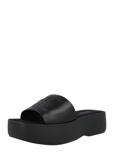 Calvin Klein De piele șlapi negru