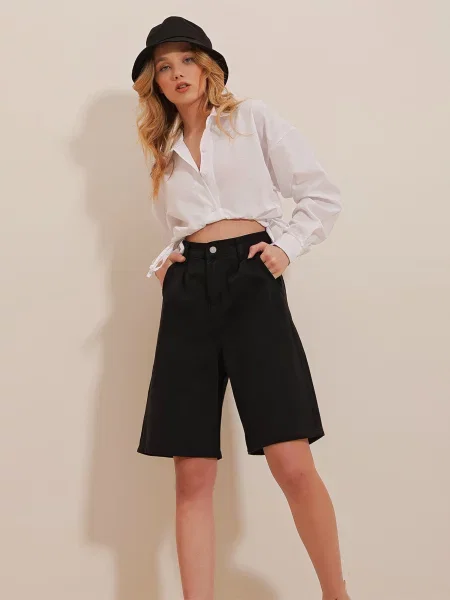 Шорты Trend Alaçatı Stili черные