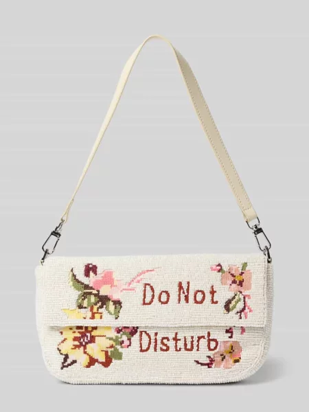 Torba na ramię z obszyciem ozdobnymi kamieniami model ‘Timmy’ Staud beżowa