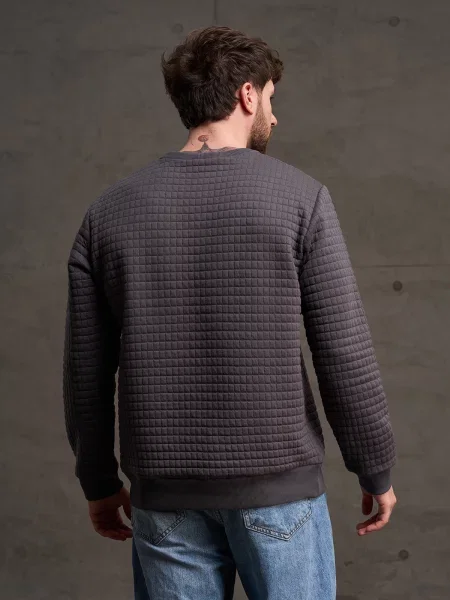 Світшот ISSA Plus комбінований верх фіолетовий