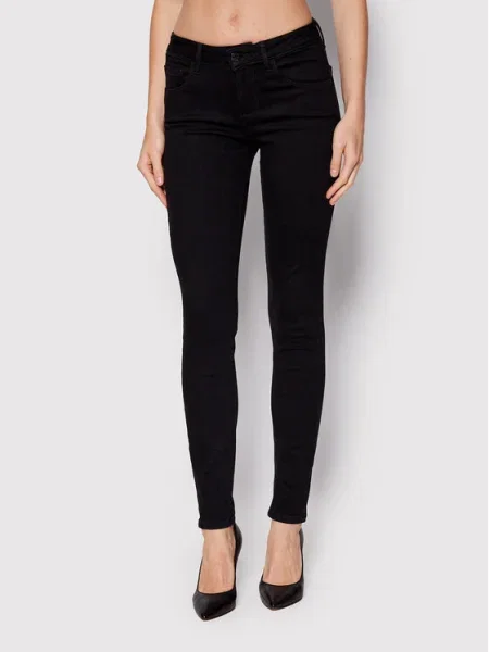 Guess Blugi Annette Skinny Fit negru