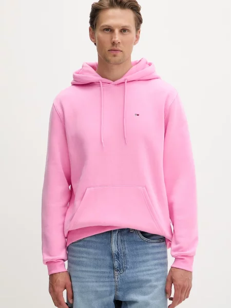 Tommy Jeans bluza z kapturem różowa