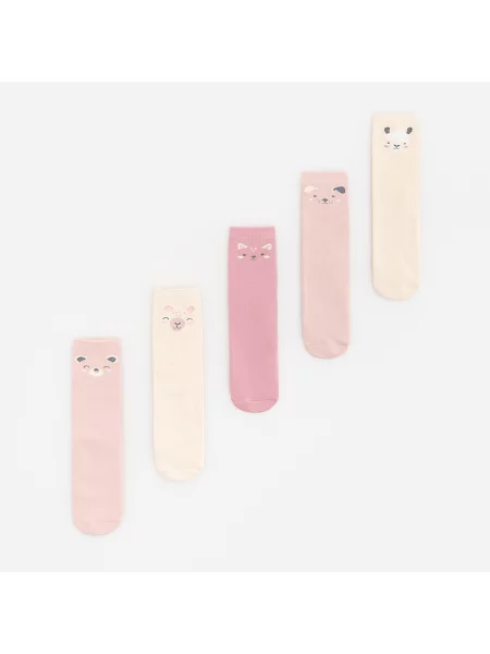 Reserved Frottír zokni 5 pack tört rózsaszín