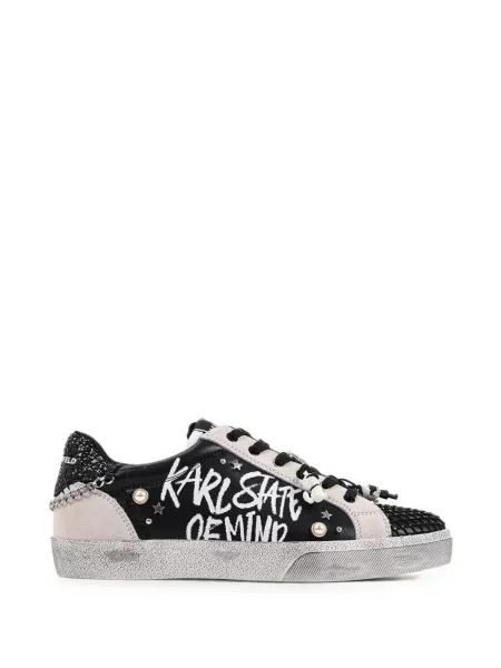 Sneakerși Karl Lagerfeld cu imagine negru