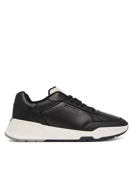 Tenisice Calvin Klein City Runner Laceup Lth Mix crna