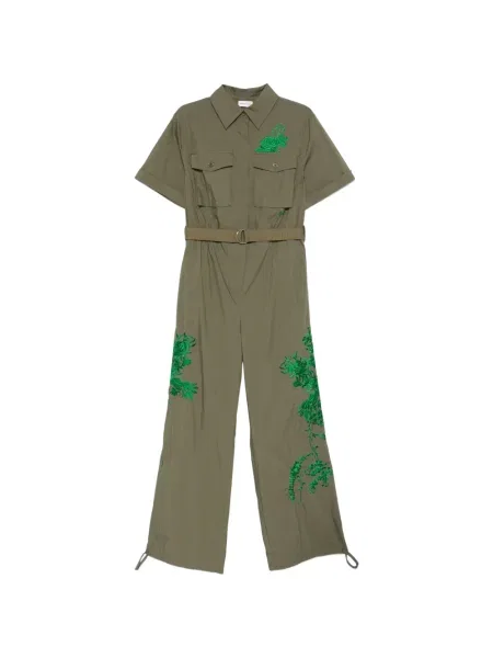 Gėlėtos kelnės P.a.r.o.s.h. žalia