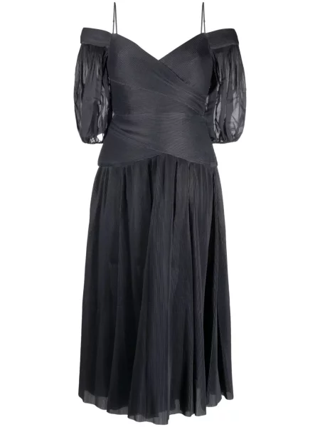 Rochie midi Zimmermann plisată până la genunchi de costum albastru