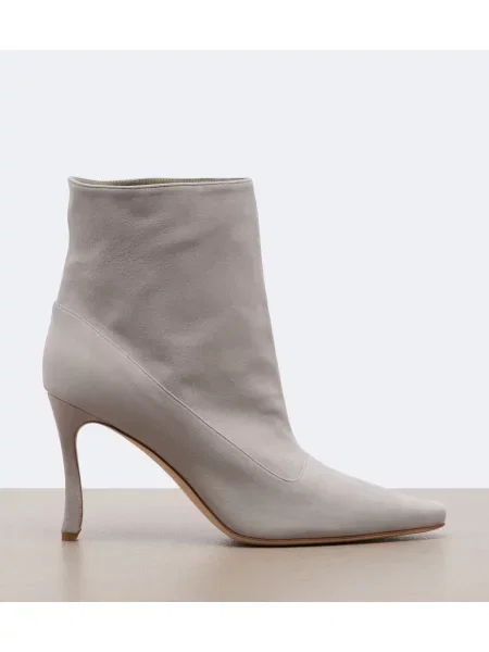 Cizme scurte Manolo Blahnik din piele de căprioară gri