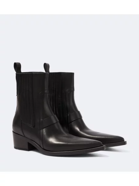 Cizme scurte Rick Owens din piele negru