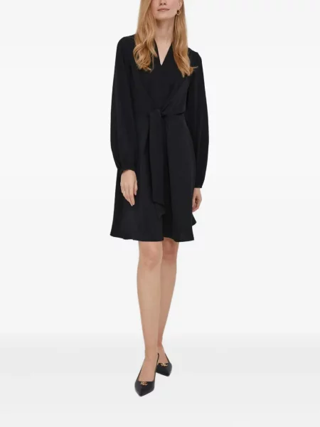 Rochie maxi Dkny lungă de costum negru
