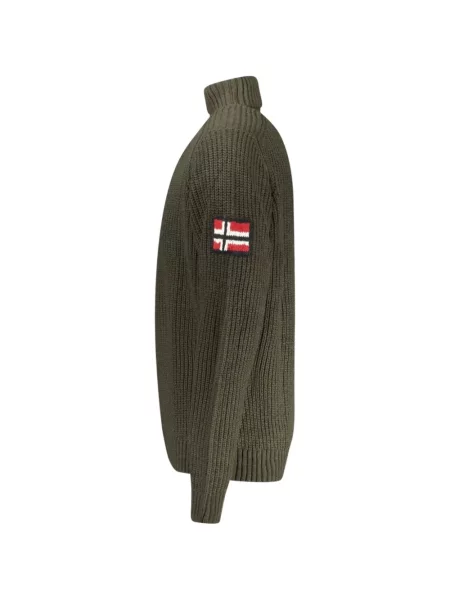 Pulover Norwegian Rain cu autograf verde