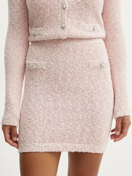 Suknja Guess DOROTHY mini pencil ružičasta