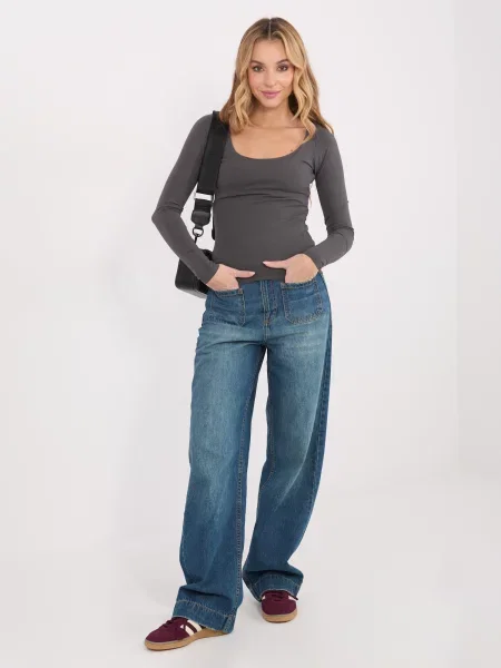 Bluză Factory Price cu mâneci lungi lungă albastru