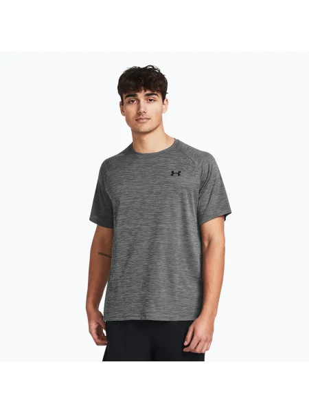 Pánske tričko Under Armour Tech Textured castlerock/black čierna