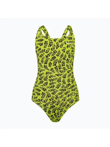 Детски бански от една част Nike Multiple Print Fastback Green зелено