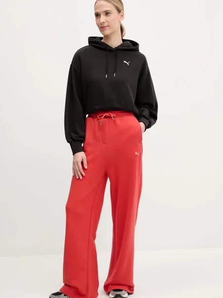 Puma bluza z kapturem gładka czarny