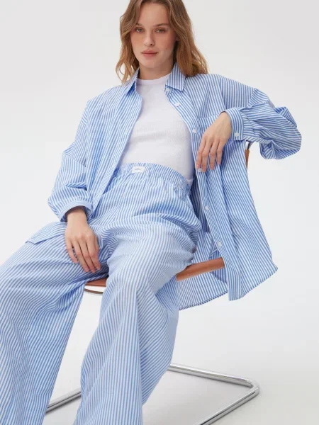 Штани Estro віскоза/нейлон синій