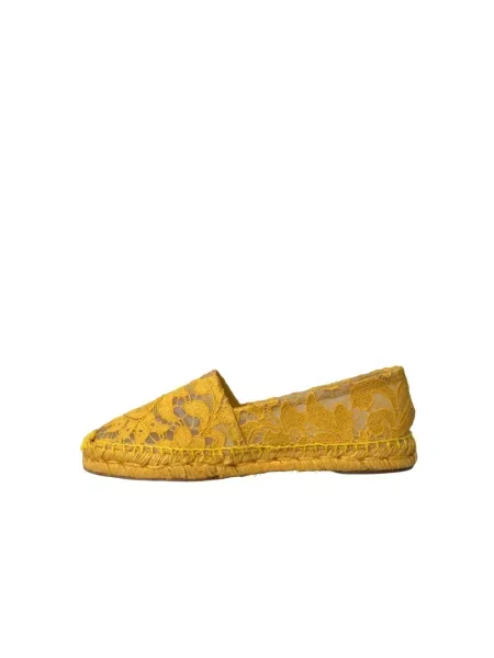 Espadryle Dolce And Gabbana koronkowe żółte