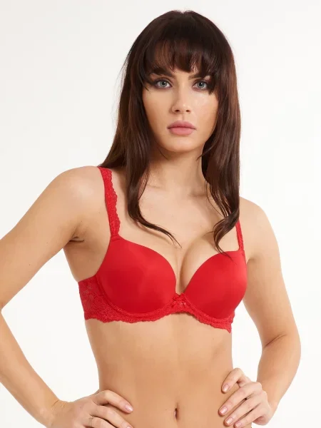 LingaDore Sutien DAILY LACE deschis roșu