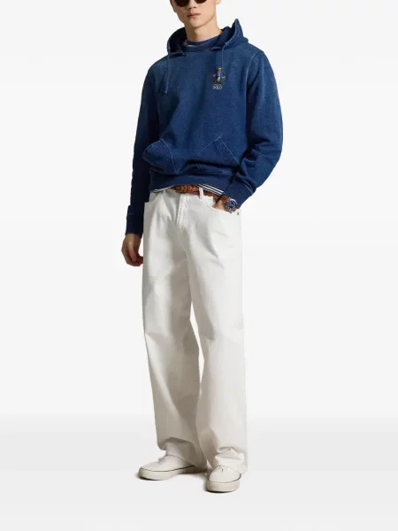 Șosete Polo Ralph Lauren cu broderie în carouri de flanelă verde