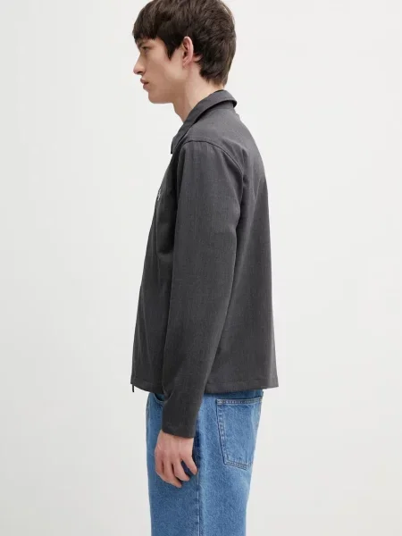 Filling Pieces jachetă din amestec de lână Twill Wool gri