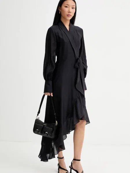 Blugirl Blumarine rochie petrecută cu lyocell negru
