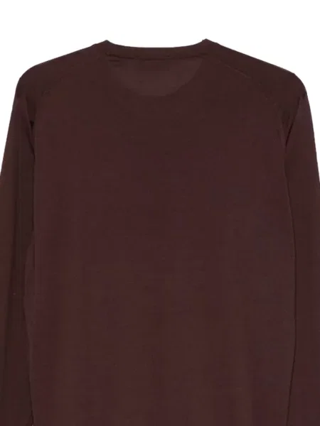 Tricou John Smedley cu decolteu rotund maro