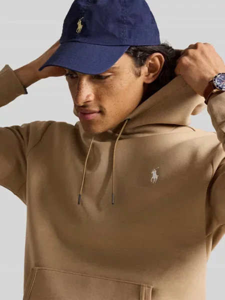 Bluza z kapturem o kroju regular fit z mieszanki bawełny Polo Ralph Lauren beżowa